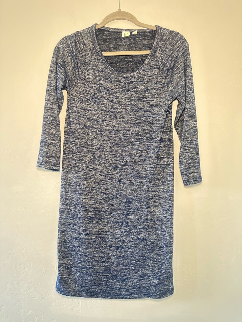 Gap Softspun Blue Knit A Line 3/4 Length Sleeve Strechable SizeXXS